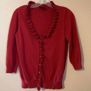 Ann Taylor Cardigan Sweater - Size M - Rust colored